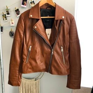 7 For All Mankind Vegan Leather Jacket